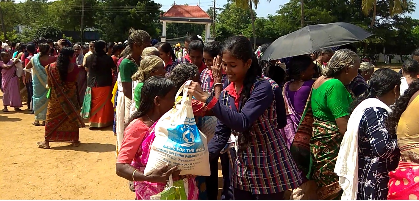 October 2nd Gandhi Jayanthi- Rice distribution 2019