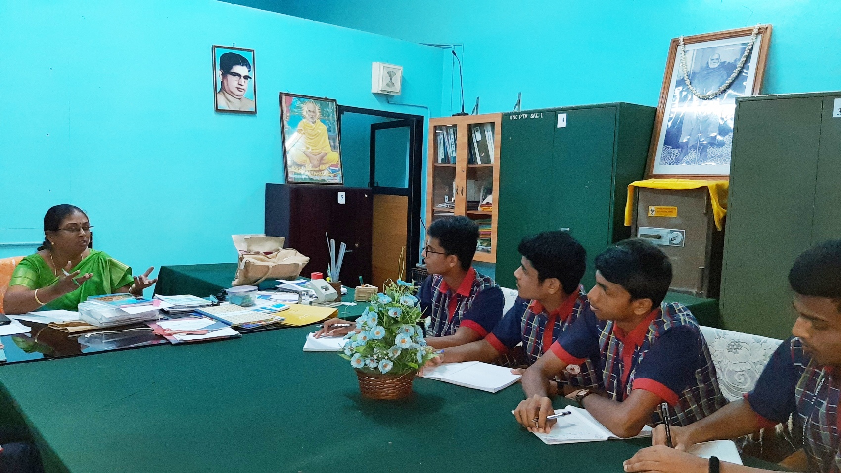 Students Interview with the Principal Sree Narayana College Alathur