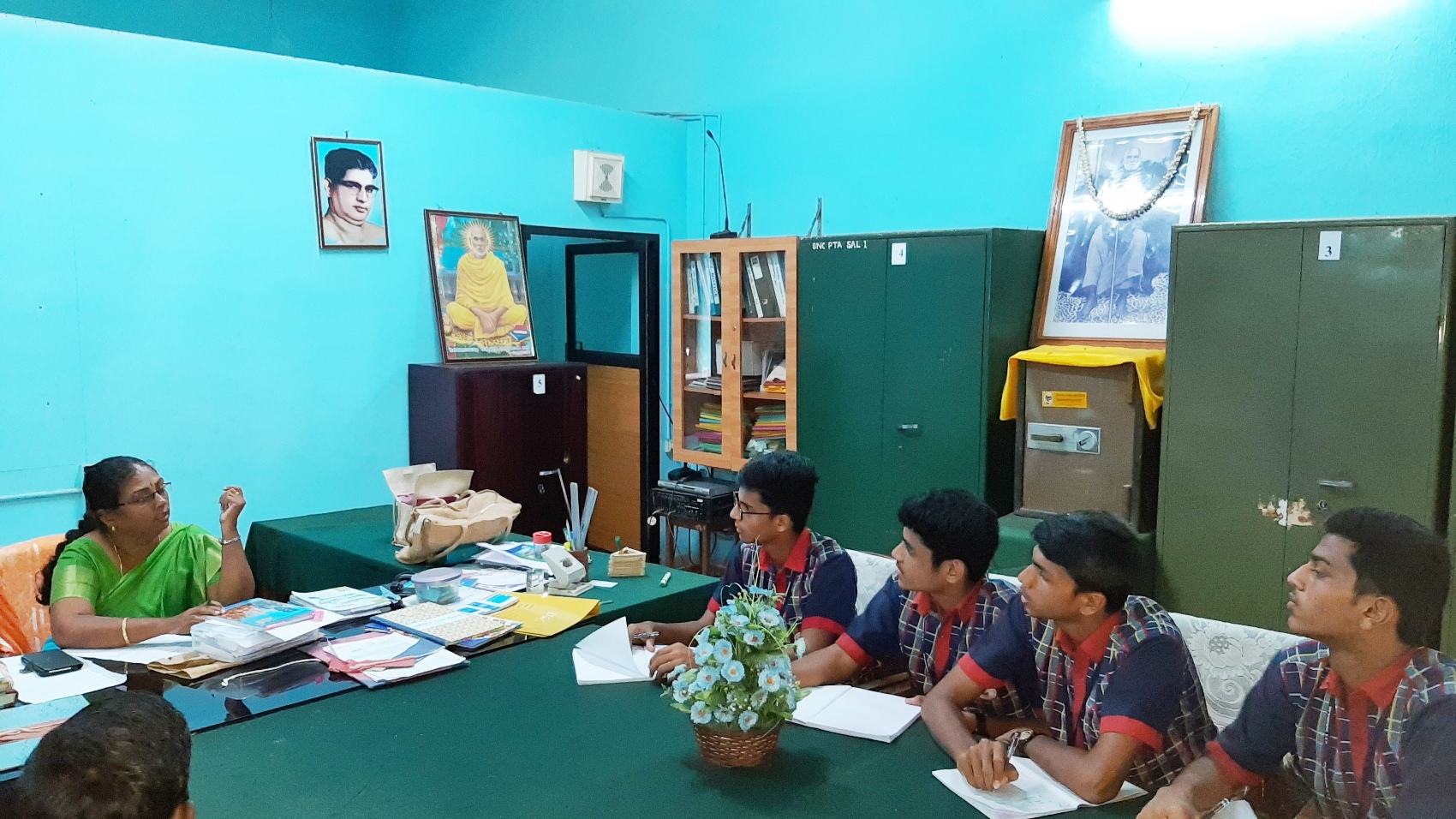 Students Interview with the Principal Sree Narayana College Alathur