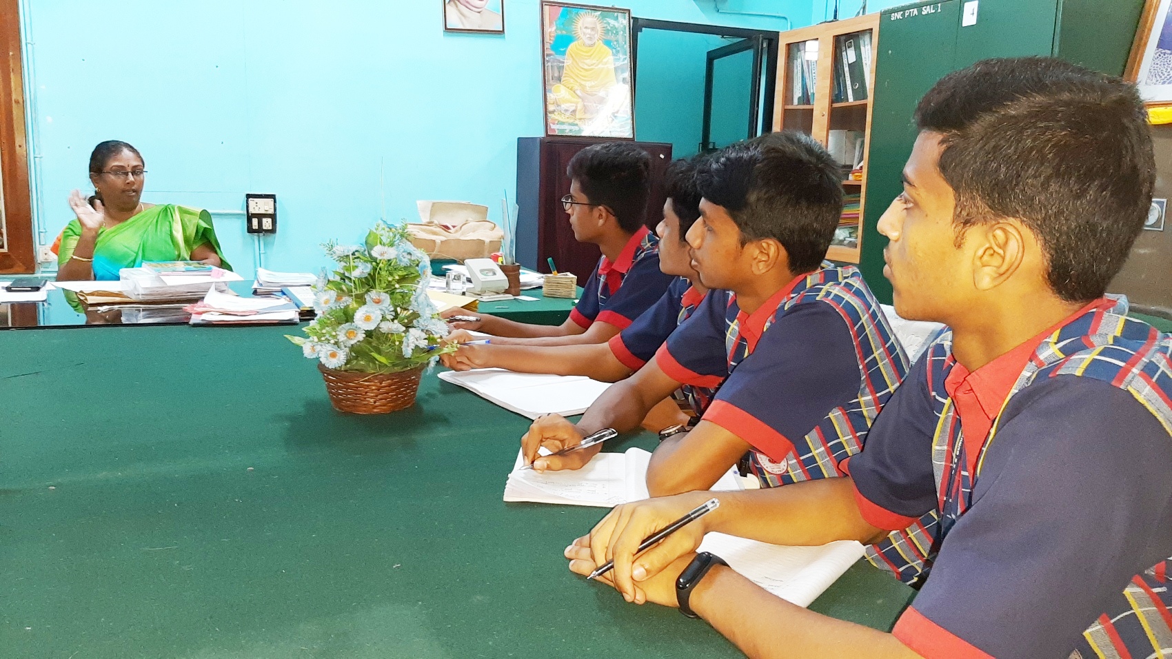 Students Interview with the Principal Sree Narayana College Alathur