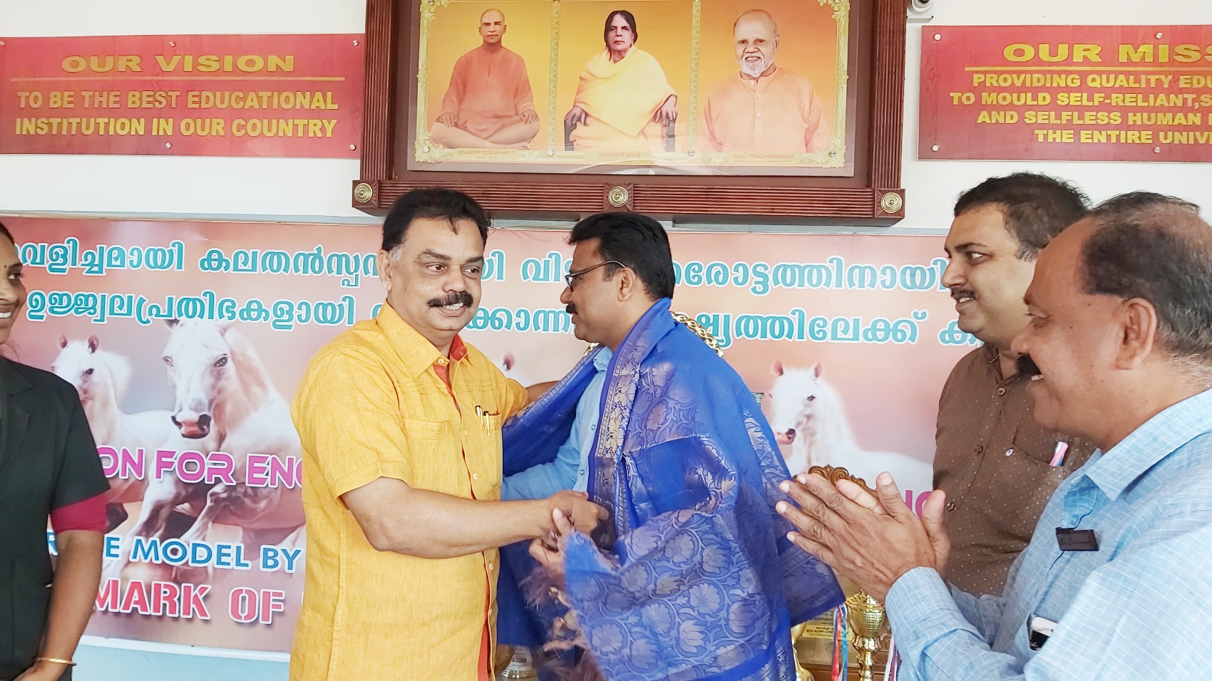 MLA Alathur K.D.Prasennan Honouring Principal