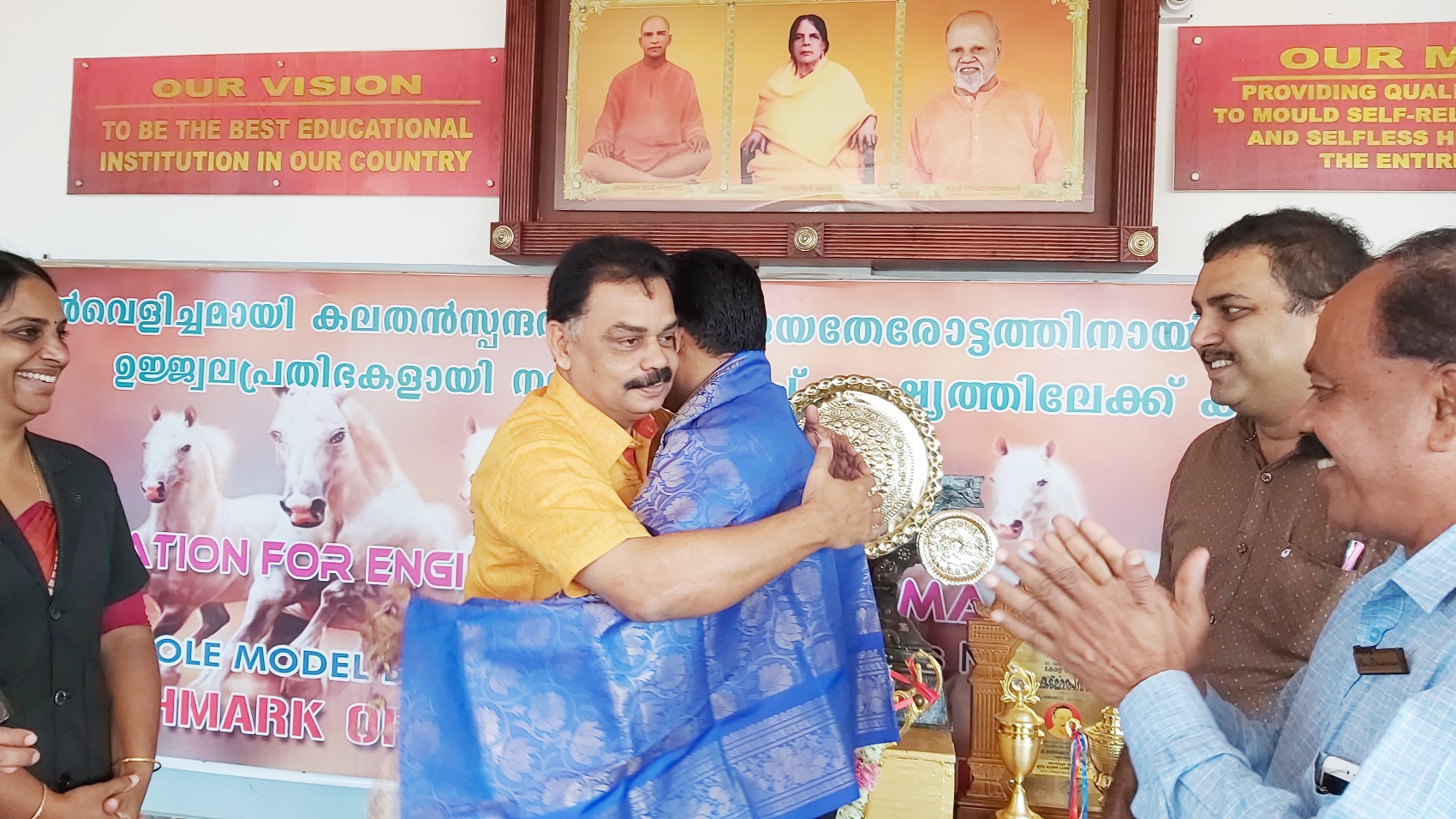 MLA Alathur K.D.Prasennan Honouring Principal