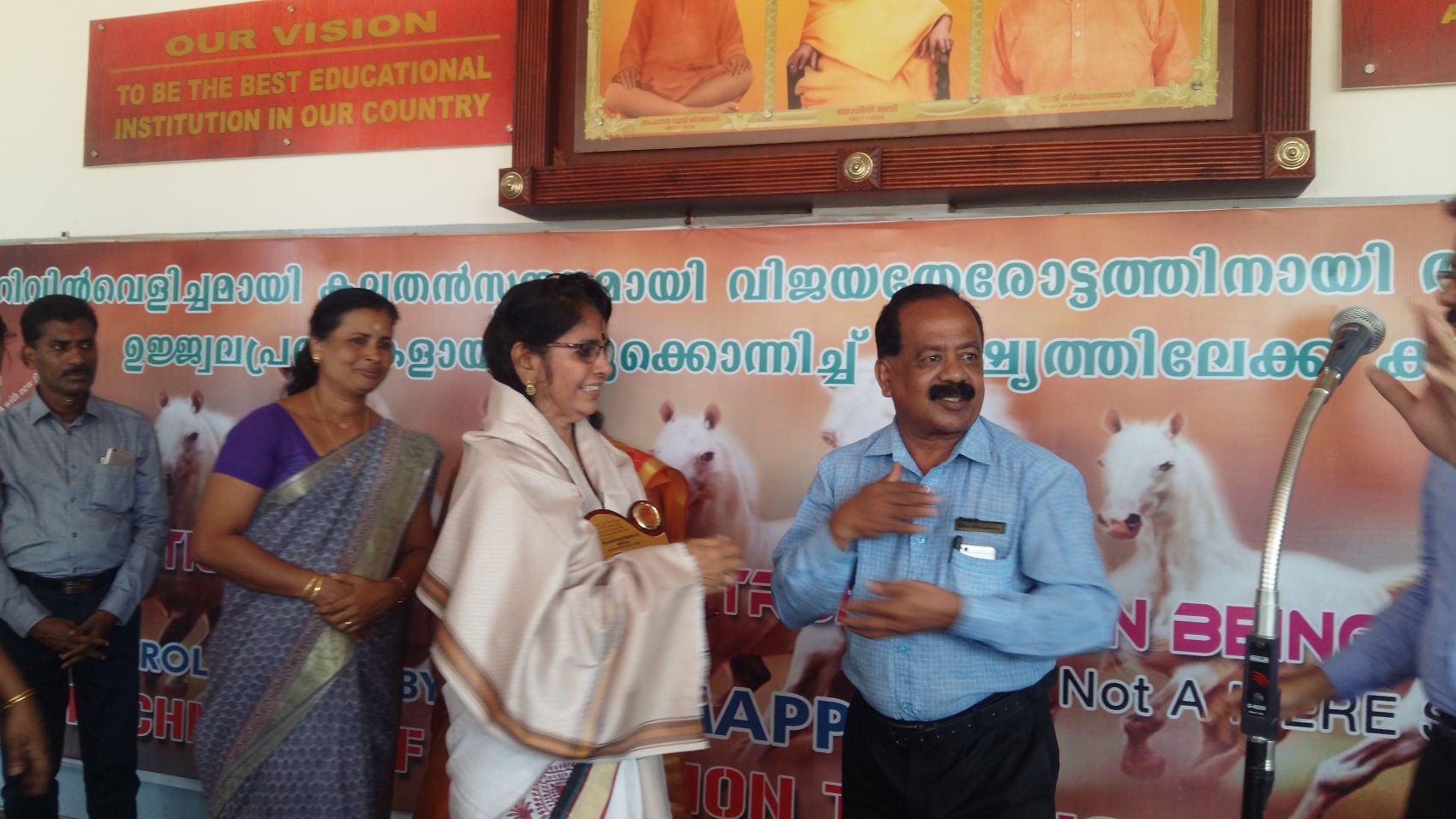 Honouring  Mrs.Santha Kumari  Principal and Founder SRAVANA SAMSARA SCHOOL YAKKARA