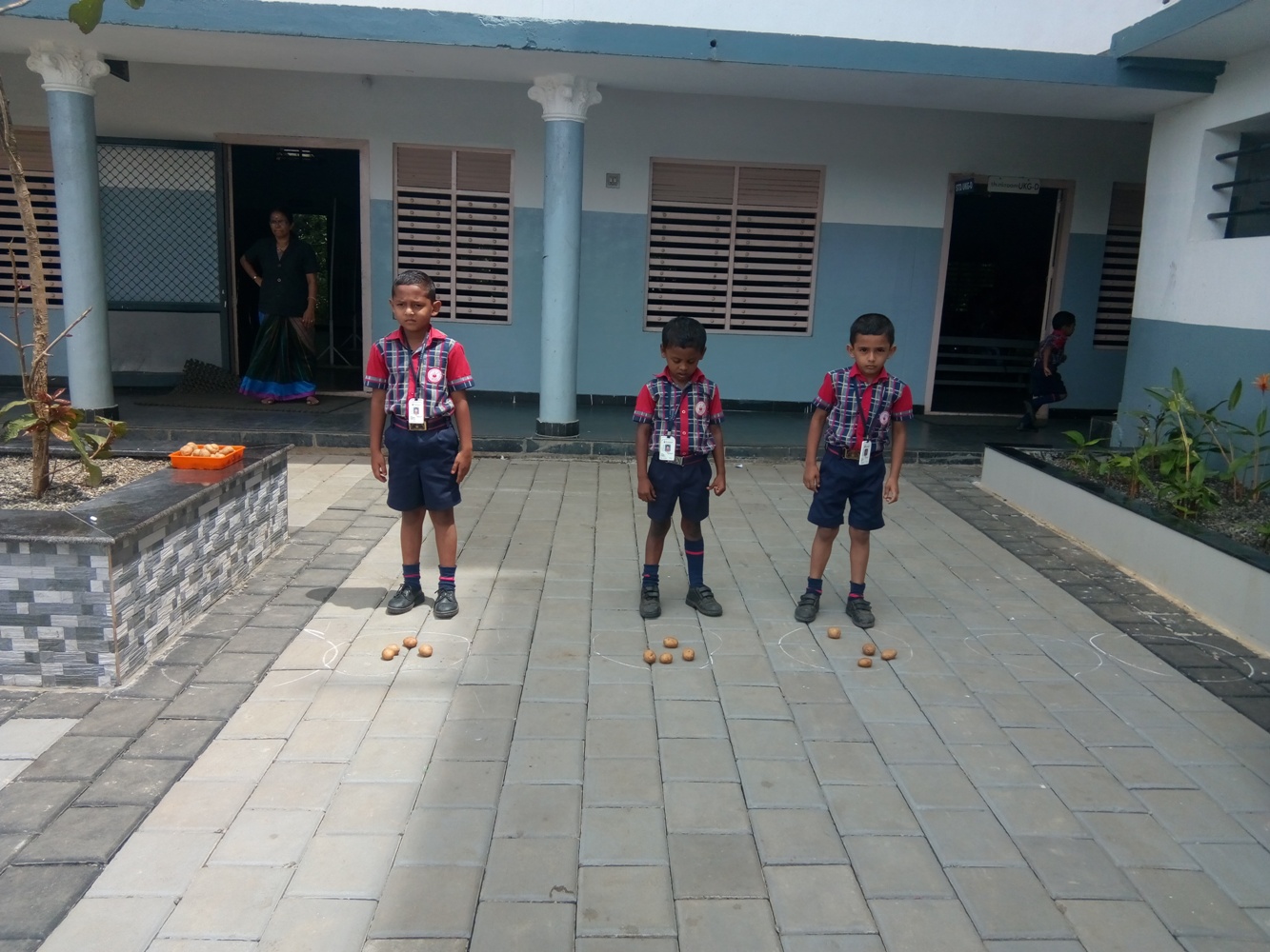 Potato  Picking Competition for UKG Students
