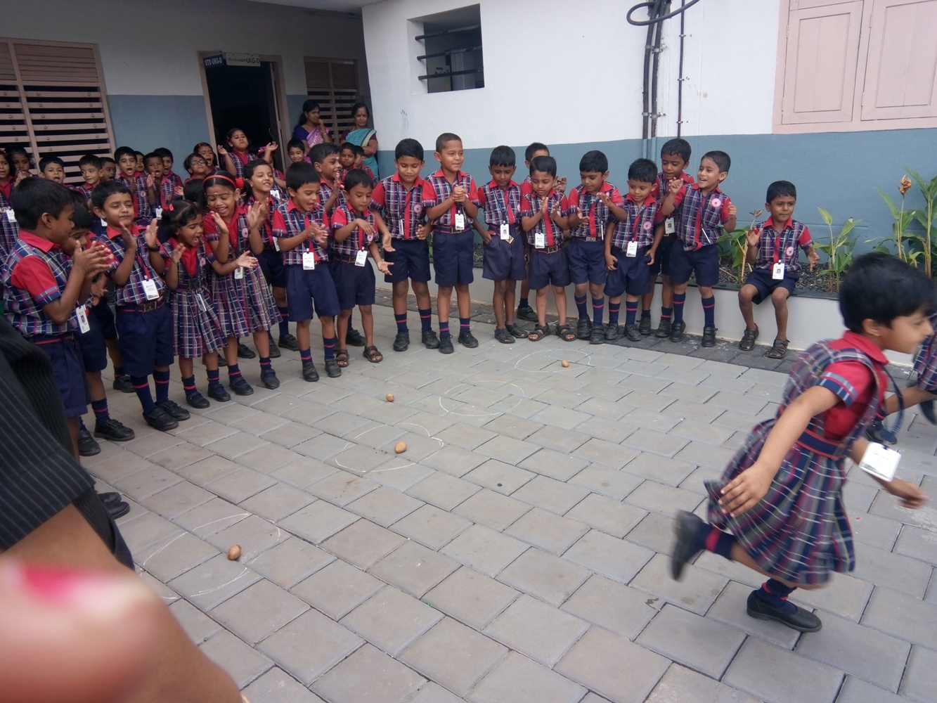 Potato  Picking Competition for UKG Students