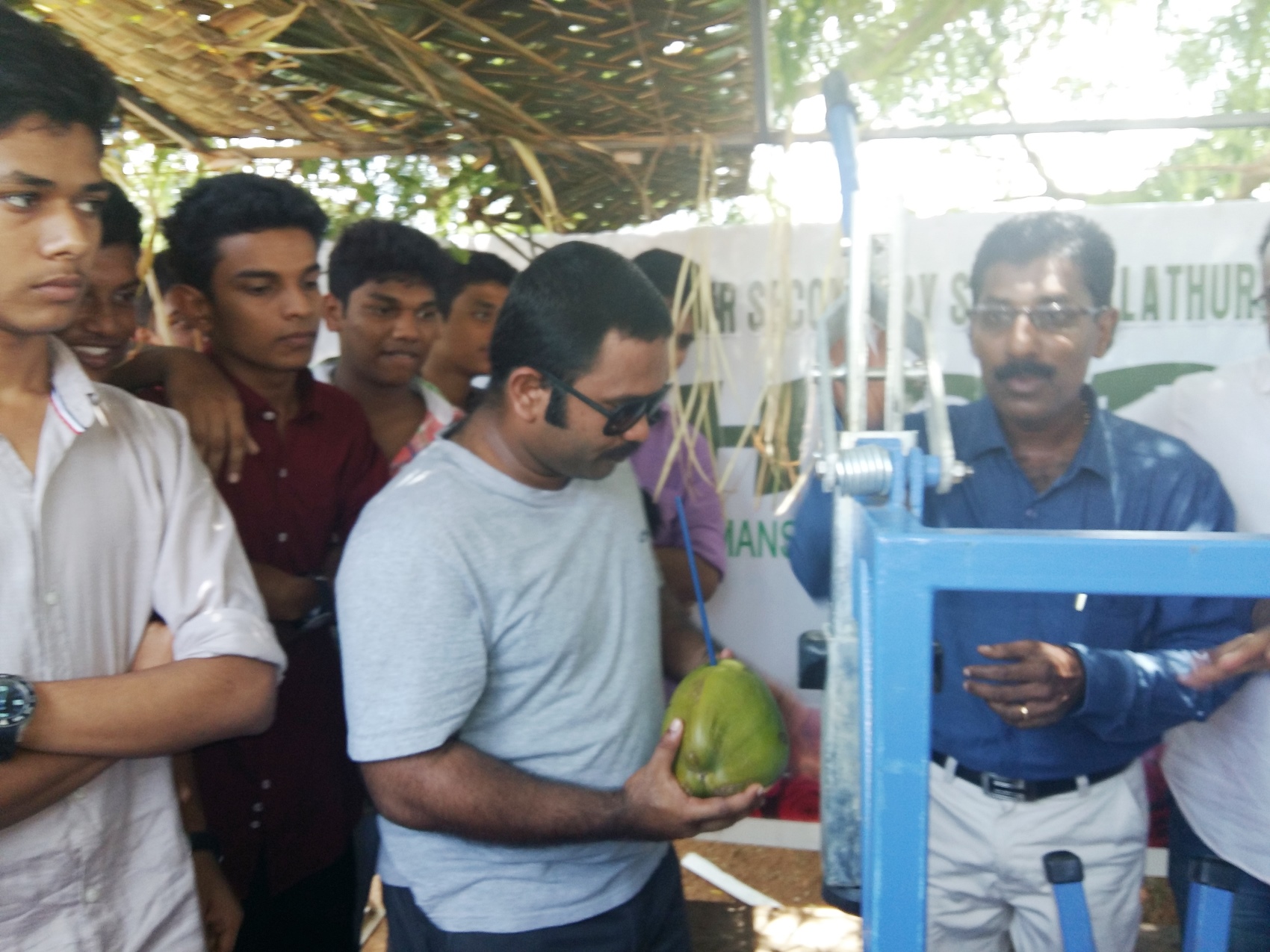 Cine Artist- Shri.Aju Vargheese - Inaugurated our Students Tender coconut Machine 